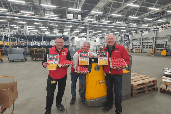 Ostereier-Verteilaktion im Briefzentrum Wien (BZW)